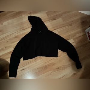 Black cropped hoodie from Target